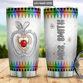 Personalized Kindergarten Teacher Jewelry Style Stainless Steel Tumbler 20Oz - Thegiftio UK