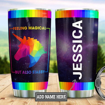 Personalized Lgbt Unicorn Stainless Steel Tumbler 20Oz - Thegiftio UK