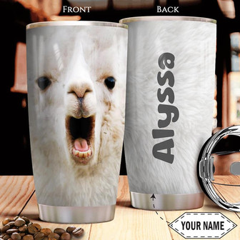 Personalized Llama Face Stainless Steel Tumbler 20Oz - Thegiftio