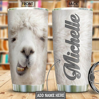 Personalized Llama Face Stainless Steel Tumbler 20Oz - Thegiftio