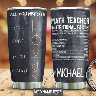 Personalized Math Teacher Love Stainless Steel Tumbler 20Oz - Thegiftio UK