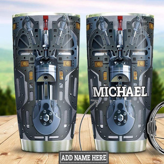 Personalized Mechanic Full Object Style Stainless Steel Tumbler 20Oz - Thegiftio UK