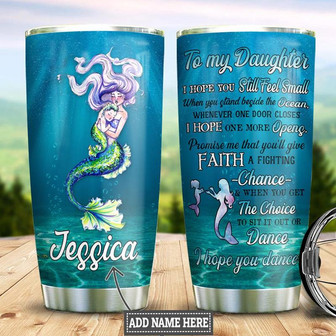 Personalized Mermaid Mom To Daughter Stainless Steel Tumbler 20Oz - Thegiftio UK