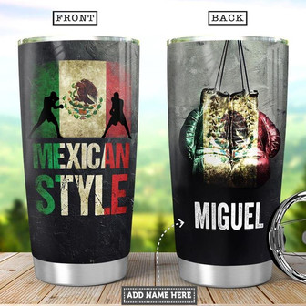 Personalized Mexico Boxing Stainless Steel Tumbler 20Oz - Thegiftio UK
