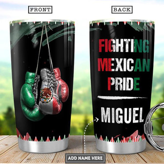 Personalized Mexico Boxing Stainless Steel Tumbler 20Oz - Thegiftio UK