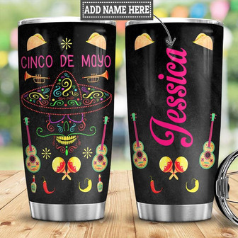 Personalized Mexico Cinco De Mayo Stainless Steel Tumbler 20Oz - Thegiftio UK