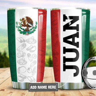 Personalized Mexico Flag Dishes Stainless Steel Tumbler 20Oz - Thegiftio UK