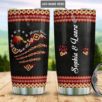 Personalized Mom Mama Bear Stainless Steel Tumbler 20Oz - Thegiftio