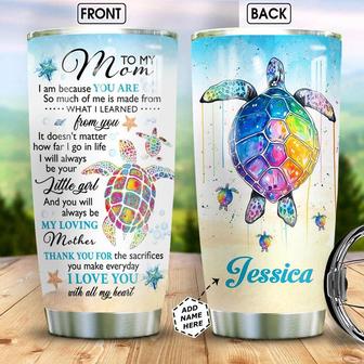 Personalized Mom Turtle Letter Stainless Steel Tumbler 20Oz - Thegiftio UK