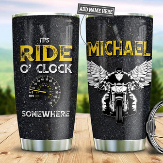 Personalized Motorcycle Riding Time Stainless Steel Tumbler 20Oz - Thegiftio UK