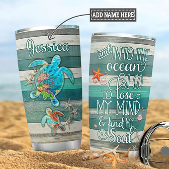 Personalized Ocean Turtle Stainless Steel Tumbler 20Oz - Thegiftio UK