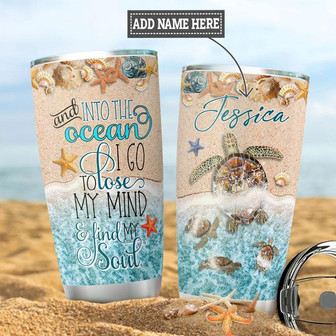 Personalized Ocean Turtle Stainless Steel Tumbler 20Oz - Thegiftio UK