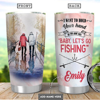 Personalized Old Husband Wife Fishing Stainless Steel Tumbler 20Oz - Thegiftio UK