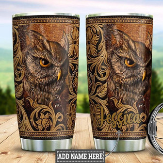Personalized Owl Stainless Steel Tumbler 20Oz - Thegiftio UK