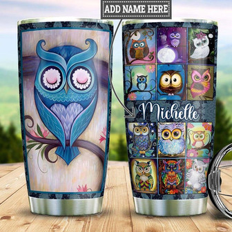 Personalized Owl Stainless Steel Tumbler 20Oz - Thegiftio UK