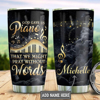 Personalized Piano Faith Stainless Steel Tumbler 20Oz - Thegiftio UK