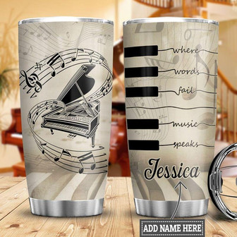 Personalized Piano Speaks Stainless Steel Tumbler 20Oz - Thegiftio UK