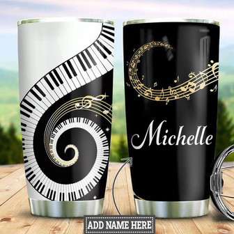 Personalized Piano Stainless Steel Tumbler 20Oz - Thegiftio UK