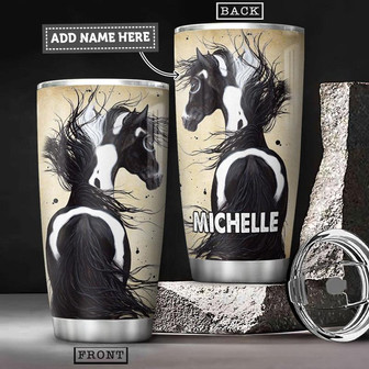 Personalized Pinto Horse Stainless Steel Tumbler 20Oz - Thegiftio UK
