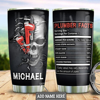Personalized Plumber Facts Stainless Steel Tumbler 20Oz - Thegiftio UK