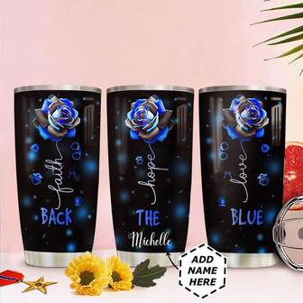 Personalized Police Faith Hope Love Stainless Steel Tumbler 20Oz - Thegiftio UK