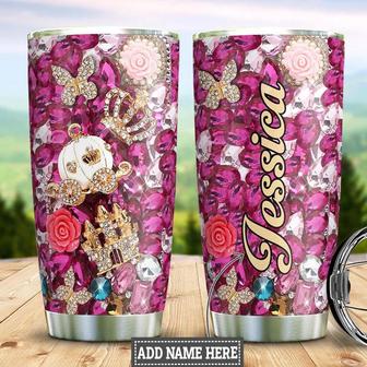 Personalized Princess Fairy Tale Jewelry Style Stainless Steel Tumbler 20Oz - Thegiftio UK