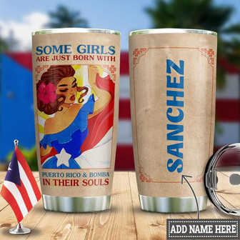 Personalized Puerto Rico Bomba Stainless Steel Tumbler 20Oz - Thegiftio UK