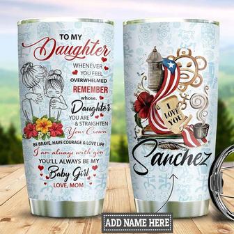 Personalized Puerto Rico Mom To Daughter Stainless Steel Tumbler 20Oz - Thegiftio UK