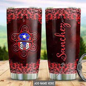 Personalized Puerto Rico Red Taino Sun Stainless Steel Tumbler 20Oz - Thegiftio UK