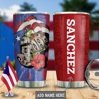 Personalized Puerto Rico Signature Stainless Steel Tumbler 20Oz - Thegiftio UK