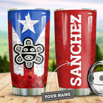 Personalized Puerto Rico Taino Sun Stainless Steel Tumbler 20Oz - Thegiftio