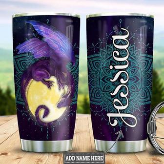 Personalized Purple Dragon Stainless Steel Tumbler 20Oz - Thegiftio UK