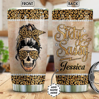 Personalized Sassy Mom Skull Stainless Steel Tumbler 20Oz - Thegiftio UK
