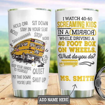 Personalized School Bus Driver Life Stainless Steel Tumbler 20Oz - Thegiftio UK