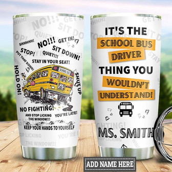 Personalized School Bus Driver Thing Stainless Steel Tumbler 20Oz - Thegiftio UK