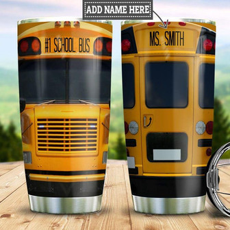 Personalized School Bus Stainless Steel Tumbler 20Oz - Thegiftio UK