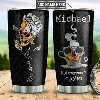 Personalized Skull Cup Of Tea Stainless Steel Tumbler 20Oz - Thegiftio UK