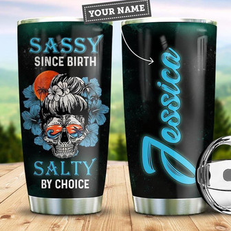 Personalized Skull Ocean Stainless Steel Tumbler 20Oz - Thegiftio UK