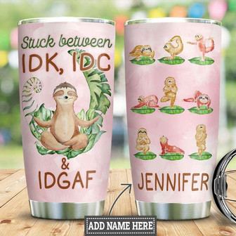 Personalized Sloth Yoga Stainless Steel Tumbler 20Oz - Thegiftio UK