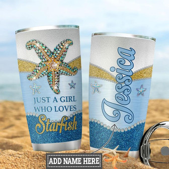 Personalized Starfish Stainless Steel Tumbler 20Oz - Thegiftio UK