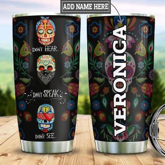 Personalized Sugar Skull Rules Stainless Steel Tumbler 20Oz - Thegiftio UK