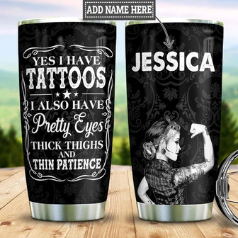 Personalized Tattoo Woman Stainless Steel Tumbler 20Oz - Thegiftio UK