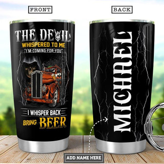 Personalized Trucker Beer Stainless Steel Tumbler 20Oz - Thegiftio UK