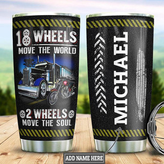 Personalized Trucker Biker Stainless Steel Tumbler 20Oz - Thegiftio UK