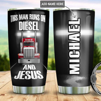 Personalized Trucker Faith Stainless Steel Tumbler 20Oz - Thegiftio UK