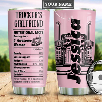 Personalized Trucker Girlfriend Stainless Steel Tumbler 20Oz - Thegiftio UK