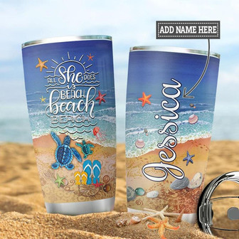 Personalized Turtle Beach Lover Stainless Steel Tumbler 20Oz - Thegiftio UK