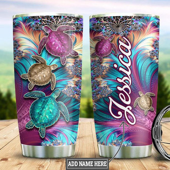 Personalized Turtle Colorful Stainless Steel Tumbler 20Oz - Thegiftio UK