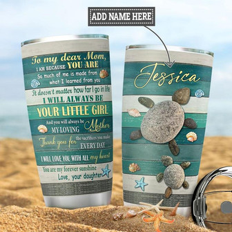 Personalized Turtle Daughter To Mom Stainless Steel Tumbler 20Oz - Thegiftio UK