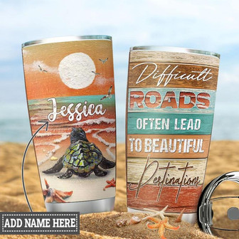 Personalized Turtle Destination Stainless Steel Tumbler 20Oz - Thegiftio UK